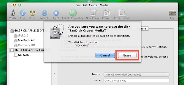 format usb from pc for mac